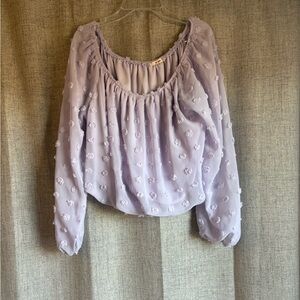 Lavender Off the Shoulder Blouse